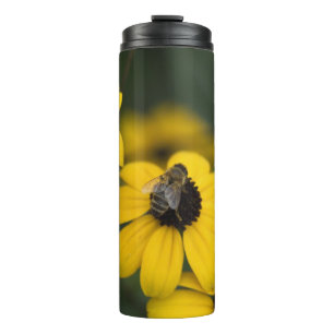 Bouteilles Isothermes abeille sur le dessus de la fleur jaune