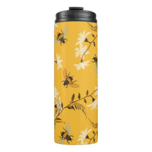 Bouteilles Isothermes Abeille vintage et papillon : Brodé Art Floral