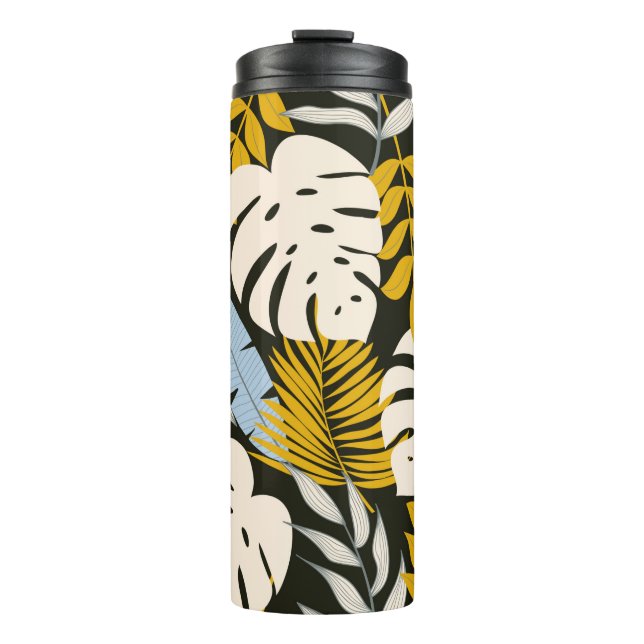 Bouteilles Isothermes Abstract seamless pattern with tropical leaves and (Devant)