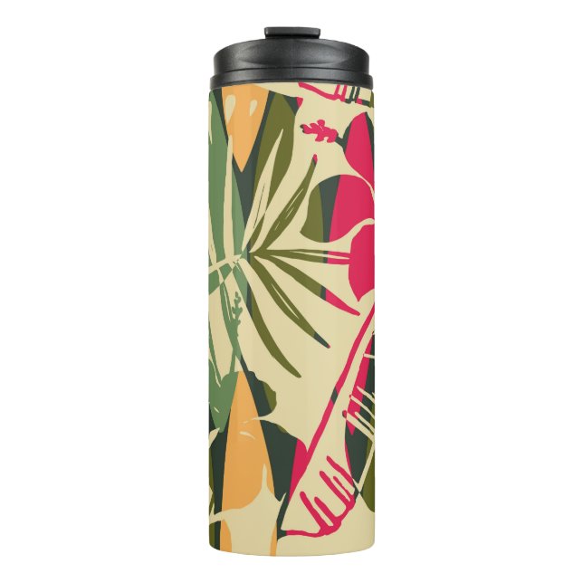 Bouteilles Isothermes Abstract seamless pattern with tropical leaves. Ha (Devant)