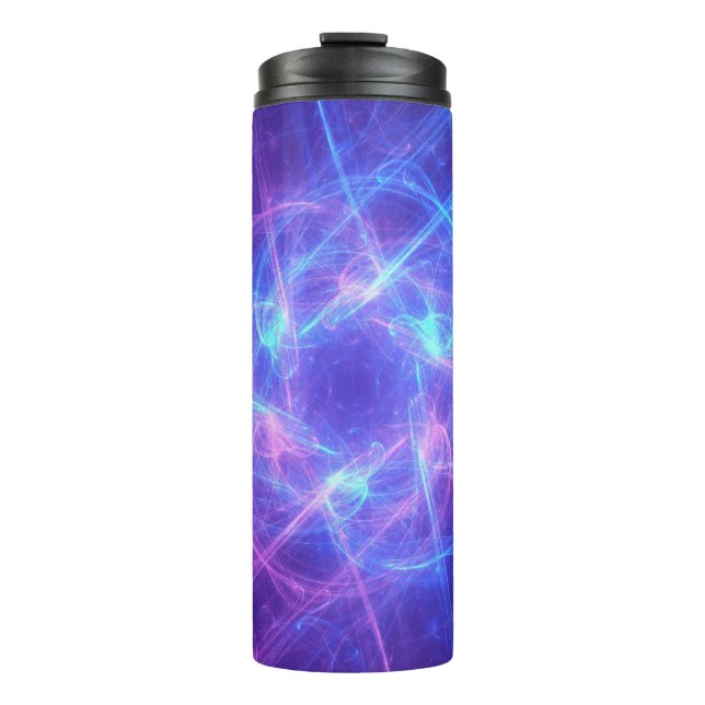 Bouteilles Isothermes Abstrait bleu et rose Tourbillonnant fractal (Devant)