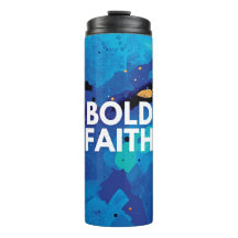 Abstrait Blue Bold Faith Inspirational Tumbler