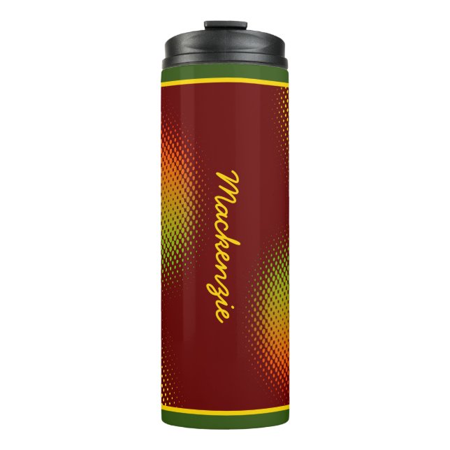 Bouteilles Isothermes Abstrait dans les couleurs caribéennes avec nom su (Devant)