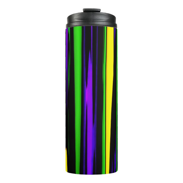 Bouteilles Isothermes Abstrait Mardi Gras Stripes (Devant)