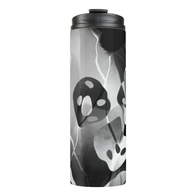 Bouteilles Isothermes Abstrait moderne noir et blanc (Devant)