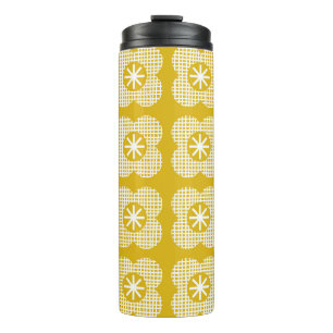 Bouteilles Isothermes Abstrait motif vintage fleuri. Style nordique. Vin