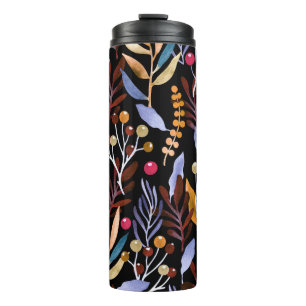 Bouteilles Isothermes Abstrait Plantes d'aquarelle herbes Motif