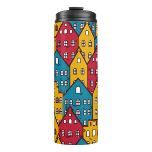 Bouteilles Isothermes Abstrait urbain : motif urbain vintage