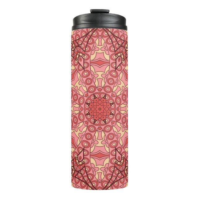 Bouteilles Isothermes Abstraite fleur mandala ethnique sans couture moti (Devant)
