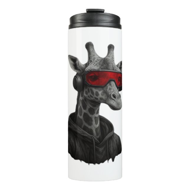 Bouteilles Isothermes Abstraite girafe rouge et noire T-shirt classique (Devant)