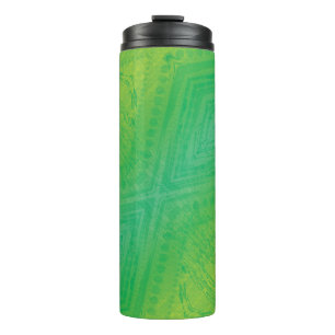 Bouteilles Isothermes Acceptation   Motif de Shibori jaune bleu