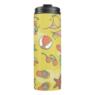 Bouteilles Isothermes accessoires de plage. motif transparent