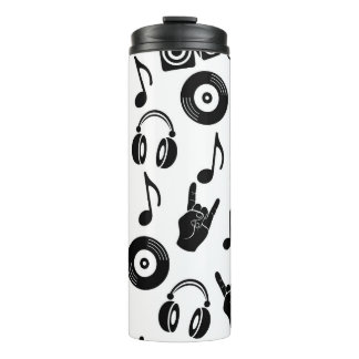 Bouteilles Isothermes Accessoires musicaux : Motif Vintage monochrome.