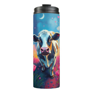 Bouteilles Isothermes Acrylique Valentine's Day Vache Tumbler