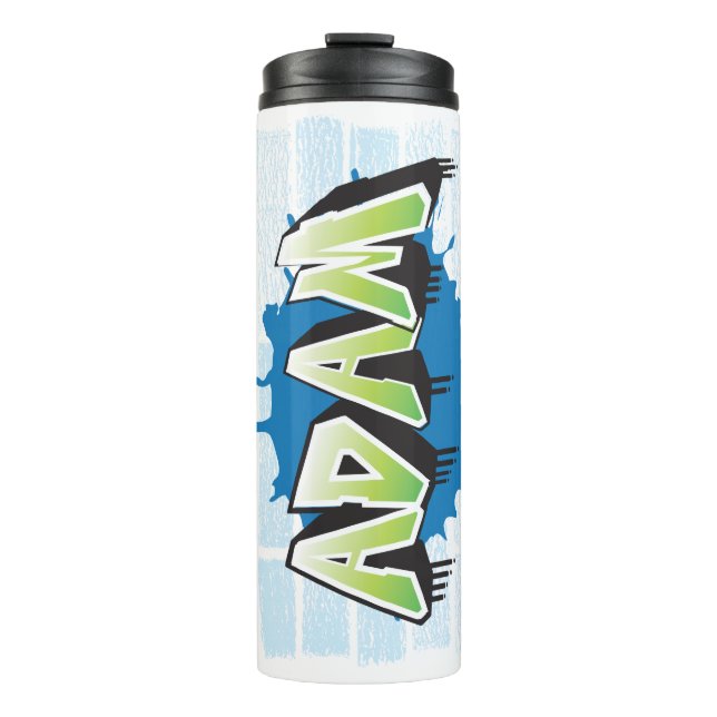 Bouteilles Isothermes ADAM Votre nom Graffiti Art Mur Thermique Tumbler (Devant)