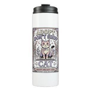 Bouteilles Isothermes Adoptez Ne Pas Acheter Chat Sauvetage de Chat Adop