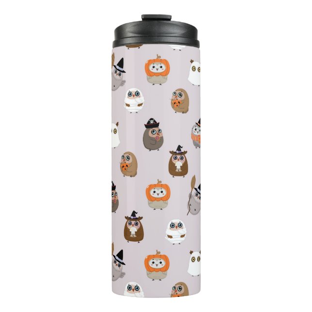 Bouteilles Isothermes Adorable Chouette d'Halloween Motif (Devant)