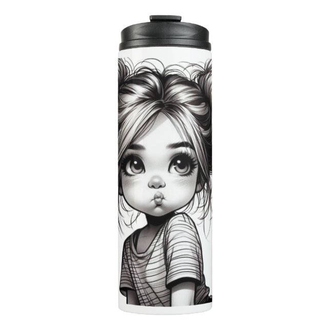 Bouteilles Isothermes Adorable Fille de Noël avec chatte - Idée cadeau m (Devant)