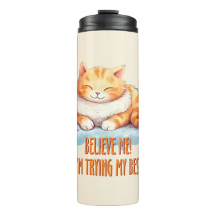 Bouteilles Isothermes Adorable Tabby Orange Chat - Je tente mon meilleur