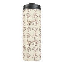 Aesthetic Autumn Doodle Pattern Thermal Tumbler