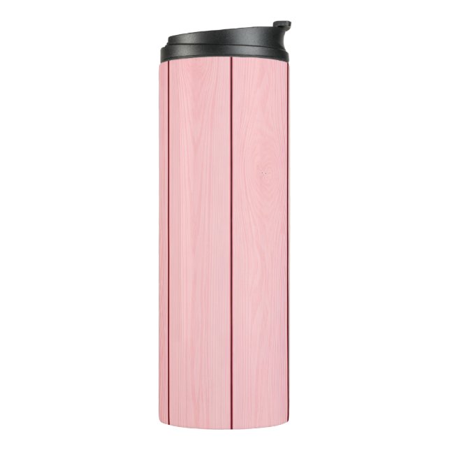 Bouteilles Isothermes Aesthetic Vertical Wood Pattern Pink Colour  (Tourné sur la gauche)