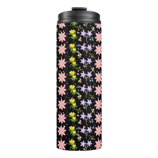 Bouteilles Isothermes Aesthetic Wildflower Botanical Pattern Thermal Tum (Devant)
