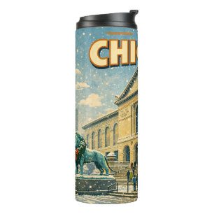 Bouteilles Isothermes Affiche de l'Institut d'Art de Chicago en hiver