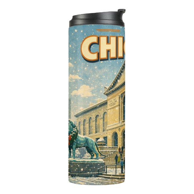 Bouteilles Isothermes Affiche de l'Institut d'Art de Chicago en hiver (Tourné sur la gauche)