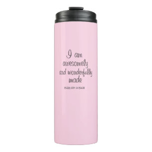Bouteilles Isothermes Affirmation Biblique Positive Rose Clair Simple