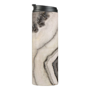 Bouteilles Isothermes Agate pierre gemme gris noir blanc