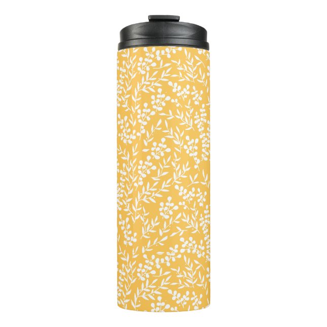 Bouteilles Isothermes Agritourisme simple motif floral jaune (Devant)