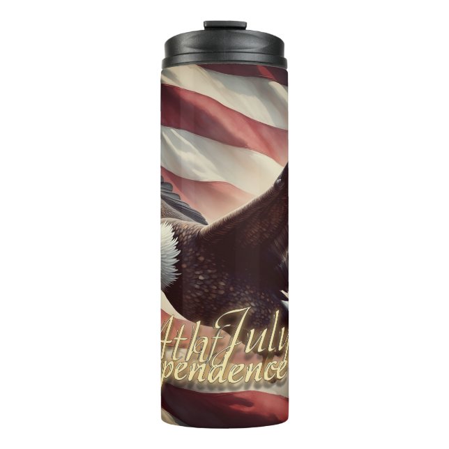 Bouteilles Isothermes Aigle du 4 juillet avec drapeau américain (Devant)