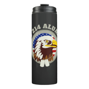 Bouteilles Isothermes Aigle Emblème Drapeau USA   DD 214 Alumni Noir