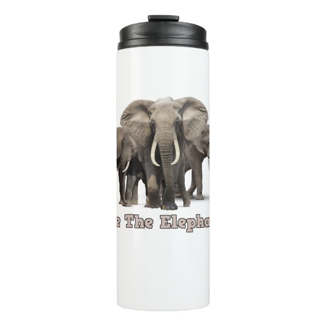 Bouteilles Isothermes Aiguille Thermol D'Un Éléphant Africain (Devant)