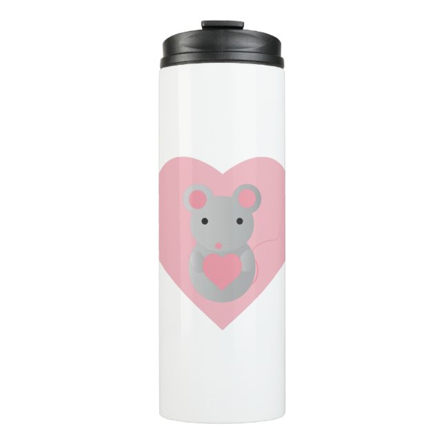 Bouteilles Isothermes Aimer la souris (Devant)
