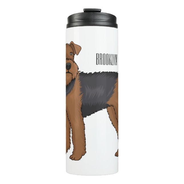 Bouteilles Isothermes Airedale terrier dog cartoon (Devant)
