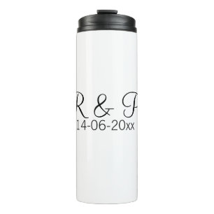 Bouteilles Isothermes Ajouter monogramme nom couple ajouter date année m