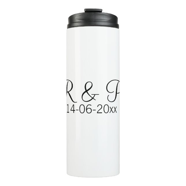 Bouteilles Isothermes Ajouter monogramme nom couple ajouter date année m (Devant)