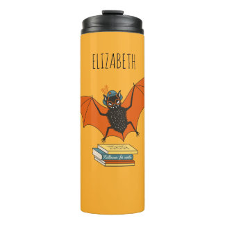 Bouteilles Isothermes Ajouter Nom Chauve-Souris Bibliothécaire avec Livr