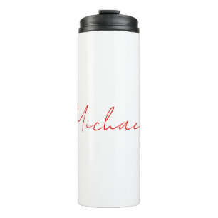 Bouteilles Isothermes Ajouter un nom Elegant Creative Callgraphy Rouge B