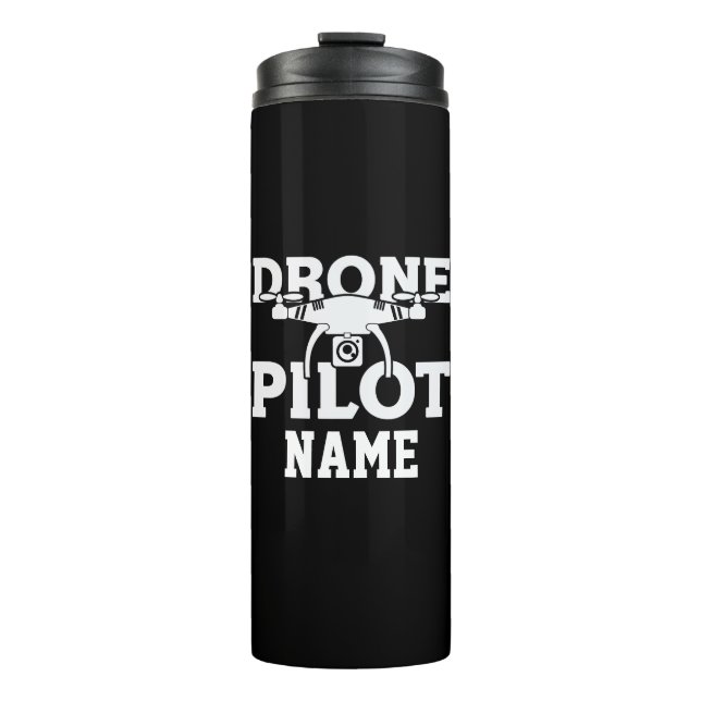 Bouteilles Isothermes Ajouter un pilote de drone de nom ou de texte (Devant)