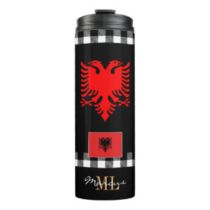 Bouteilles Isothermes Albanie patriotique voyage Mug, drapeau albanais