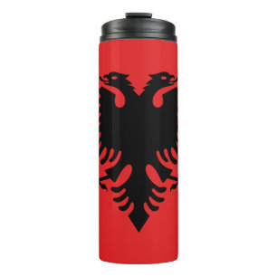 Bouteilles Isothermes Albanie Travel Mug, drapeau patriotique albanais