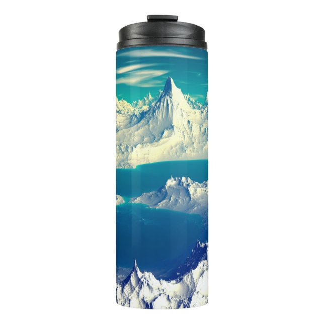 Bouteilles Isothermes Alien Planet - 3D ed Computer Artwork. Rochers et  (Devant)