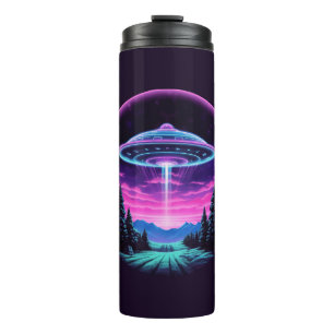 Bouteilles Isothermes Alien vaisseau spatial rétro futuriste