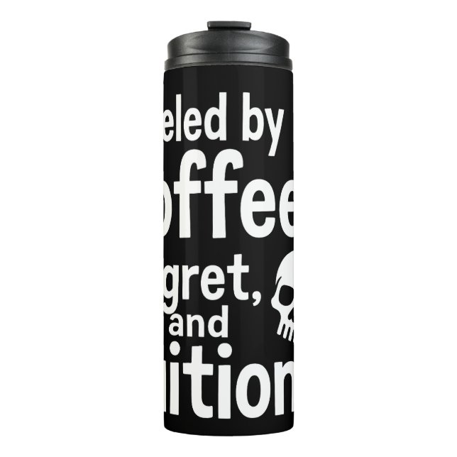 Bouteilles Isothermes Alimenté par le Café, les Regrets et les Frais de  (Devant)