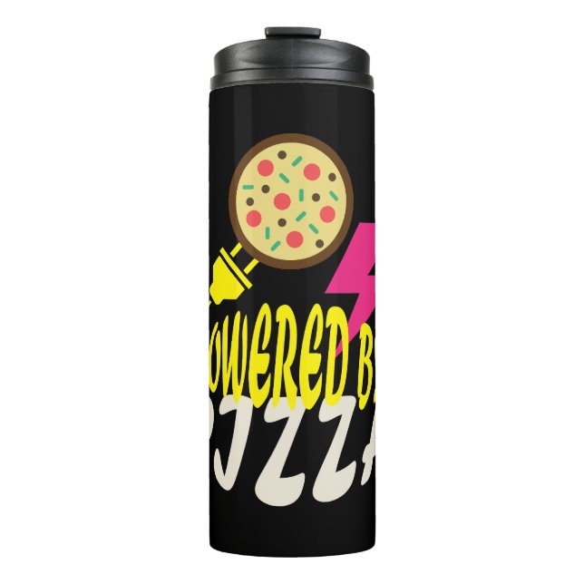 Bouteilles Isothermes Alimenté par Pizza – Conception amusante pour les  (Devant)
