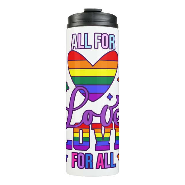Bouteilles Isothermes All For Love Love For All - LGBTQ+ Pride (Devant)