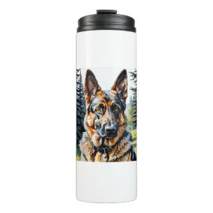 Bouteilles Isothermes Allemand Berger Chien Tête Portrait Amoureux des c