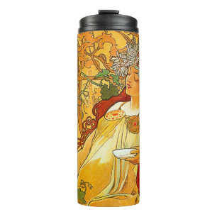Bouteilles Isothermes Alphonse Mucha Art Nouveau Automne